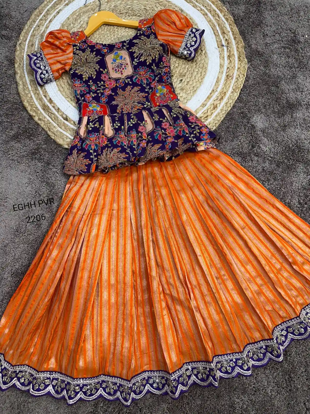Pure Heavy Simmer Silk Febric With All Body Zari Weaving Work Princess Lehenga Set